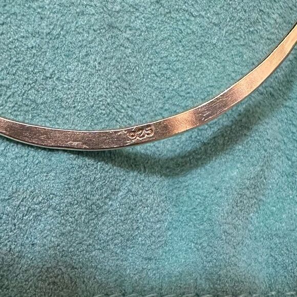 Vintage Rebecca Norman Pink Tourmaline Sterling Silver Bangle Bracelet - Picture 7 of 13